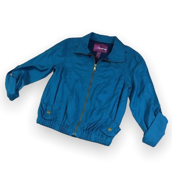 Epic Threads Girls Jacket Size Medium Teal Fizz Front Zip Slouchy NEW - Picture 1 of 5